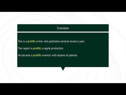 prolific # Expand Your English Vocabulary