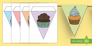 Cupcake Themed Display Bunting