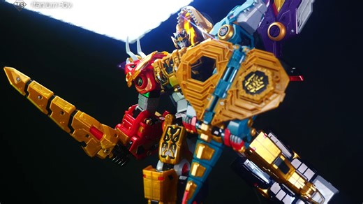 [4K] 韩国变形玩具 迷你特工队Miniforce 最强恐龙 三号机 合体恐龙帝王Dino Emperor 玩家实物