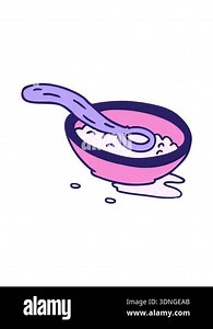 shivering motion animation of hand drawn cartoon doodle of a cereal bowl Stock Video Footage - Alamy