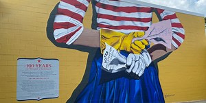‘Suffrage’ mural brings awareness to 100th anniversary of the 19th amendment