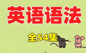 全54集【英语语法专项精讲课程】全面，通俗，有趣，从零打造系统语法体系