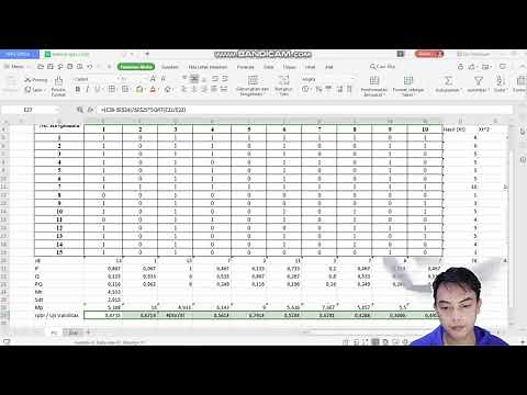 Excel - Validity Test and Reliability Test of Multiple Choice Questions (PG)