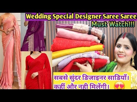Wedding Special Saree Haul ✨ Flipkart Designer Stonework Sarees Review/Best Party Wear Collection