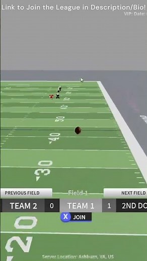 QB + WR Connection! Auto 3s / discord.gg/kfa4s #roblox #football #fyp #gaming