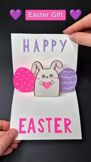 Easter Bunny Pop Up Greeting Card 🐰 Cute Gift Idea 💖 Easy DIY Easter Crafts