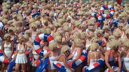 More than 700 'Marilyns' take the plunge in 12th annual charity swim