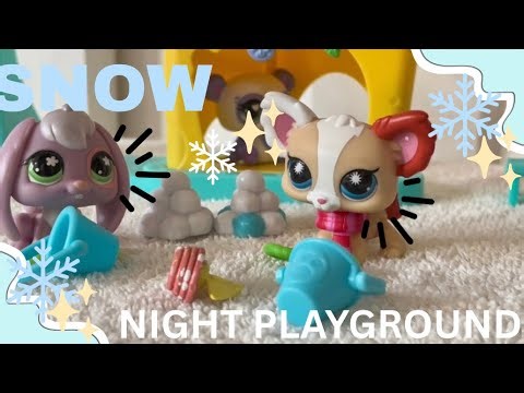 Snowy Playground Night (LPS Skit)