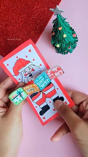 DIY Pop-Up Christmas Card | Easy Step-by-Step Guide for Stunning 3D Holiday Cards #viralshort #diy