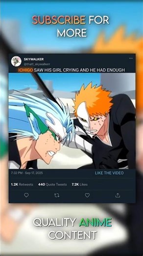Ichigo vs Grimjaw 🔥 | (Part 4) Best bleach fight scene