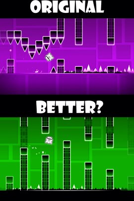 Original vs Better Geometry Dash Levels Which Looks Cooler? #gdupdate #gd #gaming #games #gameplay