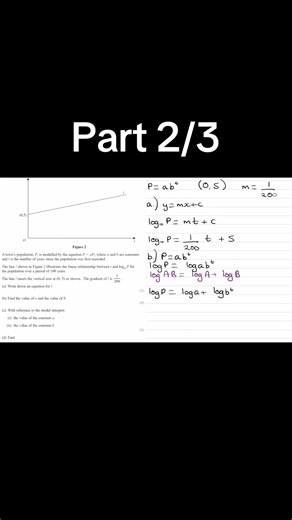 Part 2/3 logarithms #maths #study #studytok