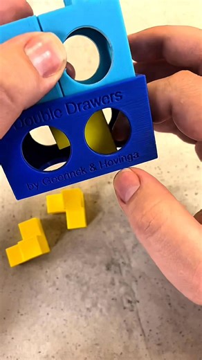 You have to alternate, lifting these drawers in order to fit all of the pieces into the Double Drawers Puzzle. #puzzlechallenge #puzzlesolving #puzzle #puzzlegame #puzzles | Puzzle Master Inc.