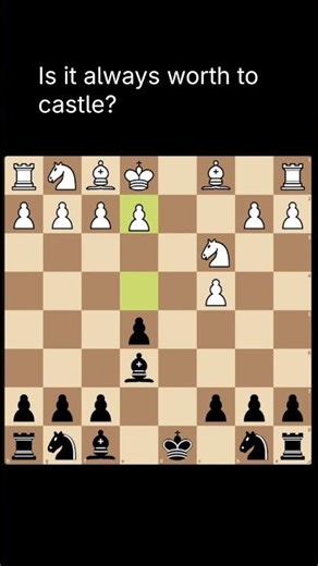 Is castling always good? I used to find it confusing. #chess #chessstrategy #chessopenings