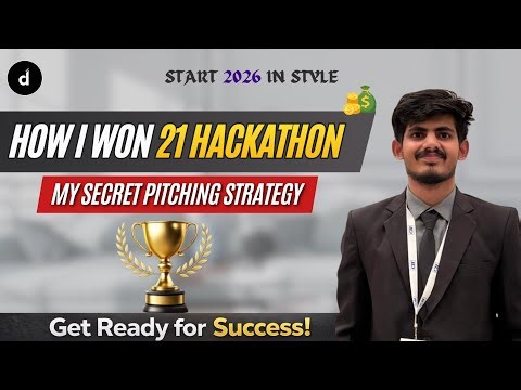 How I Won 21x Hackthon || Hackathon Presentation Tips to Pitch & Win