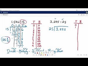 Long Division With 2 Digit Divisors - T-chart Method