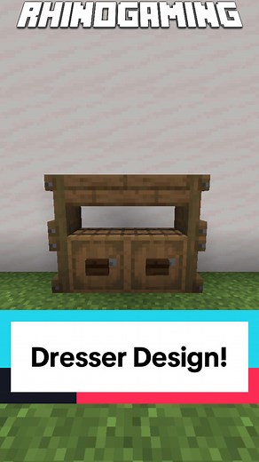 Simple bedroom dresser design for your Minecraft base! Follow for more Minecraft builds! #minecraft #minecrafter #minecraftbedrock #minecrafttutorial #minecraftbuilds