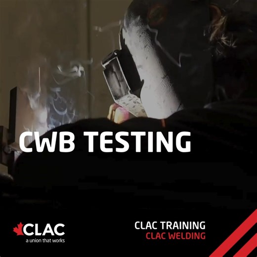 Looking for CWB testing? Look no further than CLAC Training! With affordable rates and same day results, our 37 welding bays are equipped just for you! It's time to get certified🔥 To register or learn more, call 1-888-700-7555 or email welding@clac.ca | CLAC