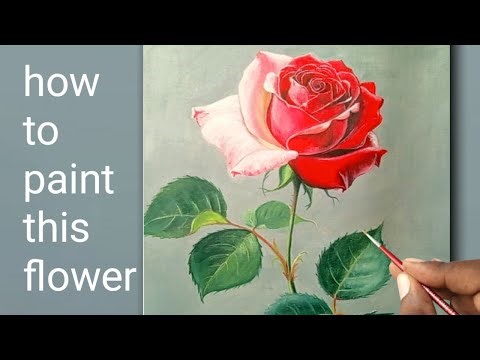 Beautiful Rose 🌹 Oil Painting | Step-by-Step Flower Painting Tutorial