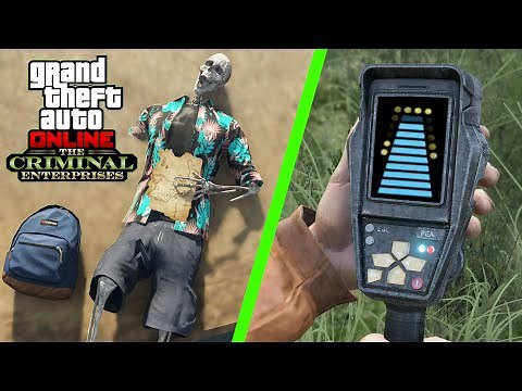 GTA 5 - How To Unlock NEW Metal Detector & Hidden Stash Locations (The Criminal Enterprises DLC)