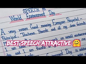 Speech on World Environment Day | Environment Day speech in English writing:Yogesh E-learning