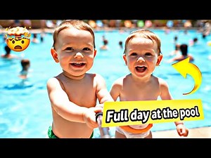 Twin Pool Challenge Vlog | Fun Summer Time with Twins at the Swimming Pool