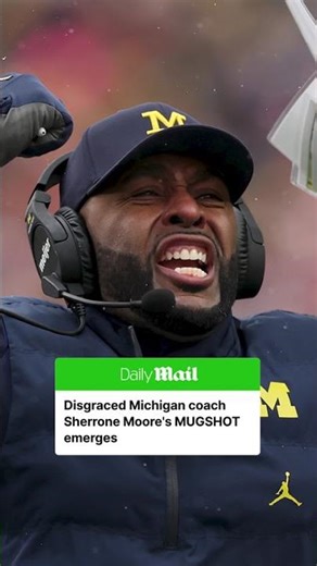 Ex-Michigan head coach Sherrone Moore's bleary-eyed mugshot was released for the first time on
