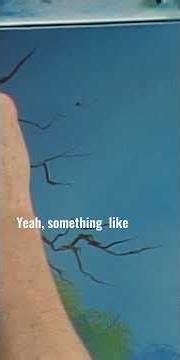 Bob Ross paints branches onto a happy little tree #paintlikebobross #art #bobross