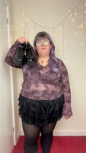 search and follow Bohemela on SHEIN to keep up to date with their latest drops and use my code ‘25FWabidrinkellofficial525’ for a discount! 💰 outfit details: vintage floral flocked mesh long sleeve shirt (search ID: 119648817) and black lace mini shorts (search ID: 18996204): SHEIN CURVE black tights: Yours Clothing black chunky platform mary janes: Dreampairs carnelian necklace: Etsy #plussize #plussizefashion #plussizeclothing #plussizeclothes #plussizestyle #plussizebabe #plussizegirl #pluss