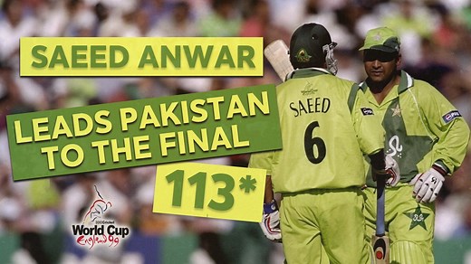 1.2M views · 23K reactions | Saeed Anwar in ICC Cricket World Cups: ❇️ 915 runs ❇️ Three hundreds and three fifties ❇️ 53.82 average On his birthday, watch the brilliant 113* in the 1999 semi-final v New Zealand, which helped Pakistan chase down 242 with nine wickets to spare ️ | ICC - International Cricket Council | Facebook