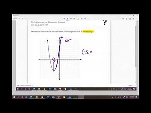 Delta Math: Finding Increasing or Decreasing Domains