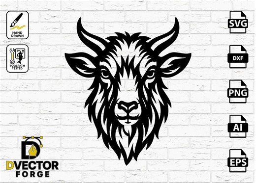 Goat Head Vector CNC Project – CAD Design for Plasma or Laser Cutting - Etsy Australia
