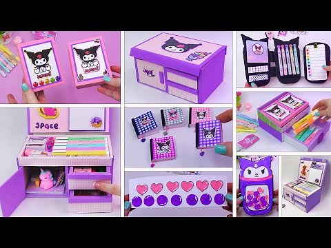 Kuromi crafts //DIY STATIONERY IDEAS - Back To School Hacks and Crafts