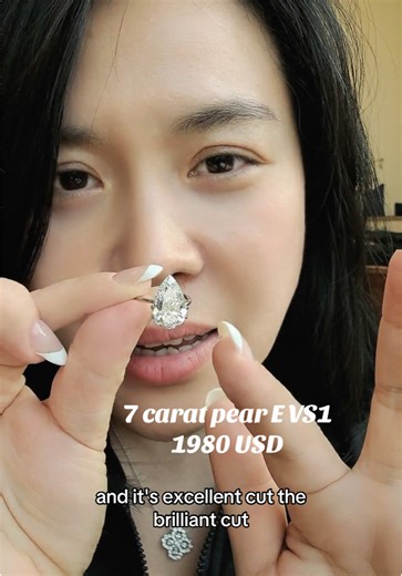 7 Carat Pear Diamond E VS1 Available for Purchase