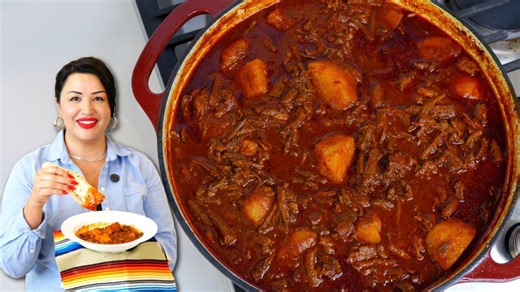 Quick and Easy Carne con Chile Colorado y Papas Recipe