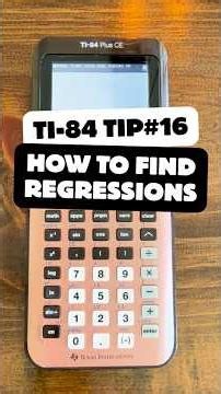TI84 Tip #16 How to Find Regressions #math #TI84 #TI-84 #Calculator #Graphing #Regressions #Howto