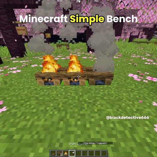 Minecraft Simple Bench | Tutorial | #minecraft #minecraftbuilding #minecrafttutorial #shorts #viral