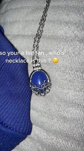 TVD Fan Necklace with Blue Pendant Showcase