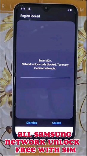 All samsung network lock free unlock with sim