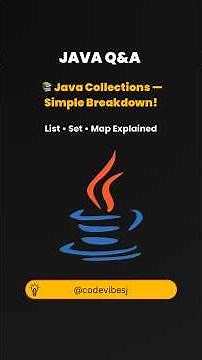 Java Collections in 75 Seconds — Easy Guide #java #ytshorts #viral #collections #javainterview