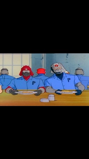 Cobra Commander 🐍 goes to prison and then breaks out in the 📺 GI Joe DIC series. He whispers to a Crimson Guard 💂‍♂️ in the chow hall 🥄 that the break is at noon and to pass on the message. Eventually Metal-Head inadvertently whispers their plans of an escape to the warden. 😂 There is an explosion 💥 right at noon and Cobra Commander shouts, "ATTACK!" and everyone storms out. #gijoe #cartoonseries #realamericanhero #80s #eighties #80scartoons #saturdaycartoons #saturdaymorningcartoons #DIC 