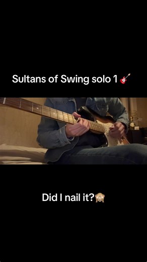 Sultans of Swing solo 1 🎸 Did I nail it? 🙈 #guitar #guitarsolo #sultansofswing #guitarchallange #foryou