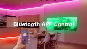 phopollo LED Strip Lights, 50ft (2Rolls of 25ft) Bluetooth LED Lights for Bedroom, Smart APP Control, Music Sync LED Light Strip, Color Changing with Remote, Flexible Room Lighting Home Decor.