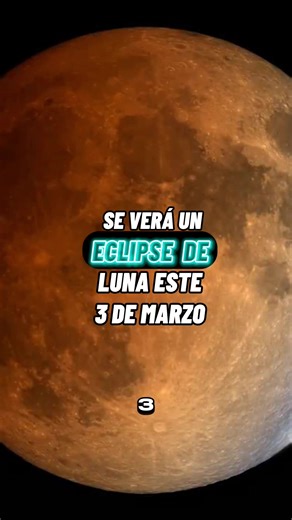 Este martes 3 de marzo de 2026 se verá un eclipse total de Luna durante la madrugada y se podrá apreciar desde diferentes partes del mundo. En México, la fase penumbral del eclipse comenzará desde las 2:44 a.m, la fase total iniciará a las 5:04 a.m. y se terminará a las 7:17 a.m. | #eclipselunar #eclipse #actualidad