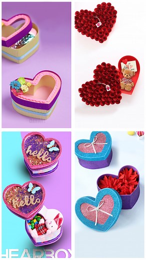 582K views · 9.6K reactions | DIY 4 Easy Heart Gift Box  #diy #diyvideo #diycrafts #diytutorial #artandcraft #papercrafts #giftboxes #giftideas2023 #gifting #gifting #heartbox #craftideas #crafting #crafts #handmadegifts #howto #tutorial | D.I.Yay | Facebook