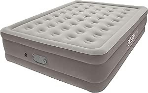 SLEEPLUX Dream Luxury Queen Air Mattress, Built-in Dual Pump, Stays Inflated All Night, 18” Double-High Blow-Up Airbed with Coil Beams, for Guests, RV Camping & Home, 1-Year Warranty