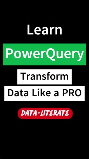 Transform Data w PowerQuery #data #dataliterate #excel #dataanalysis #datascience #dataanalytics