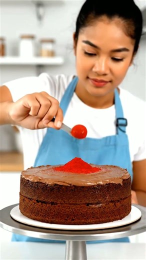 making a deli delicious volcano cake