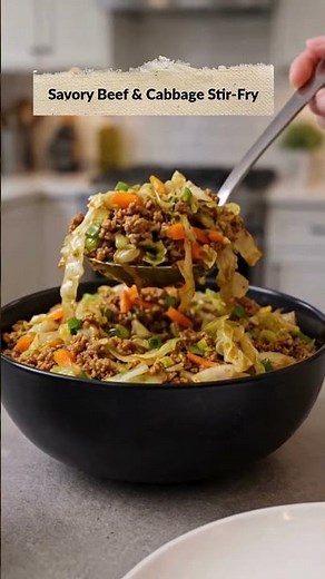 Savory Beef & Cabbage Stir-Fry