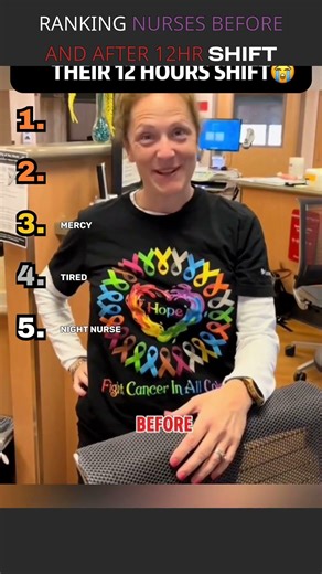 RANKING NURSE BEFORE AND AFTER 12HR SHIFT